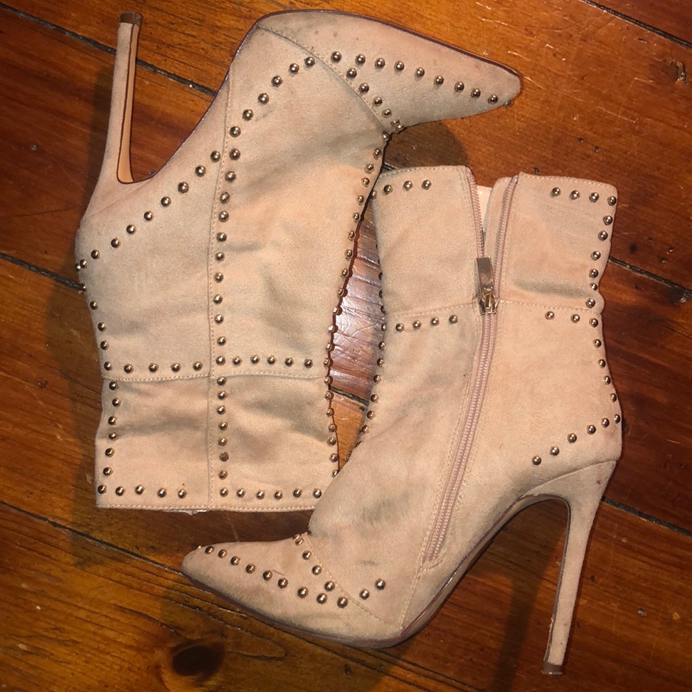 Heeled Sock Boot With Pointed Toe - image 1